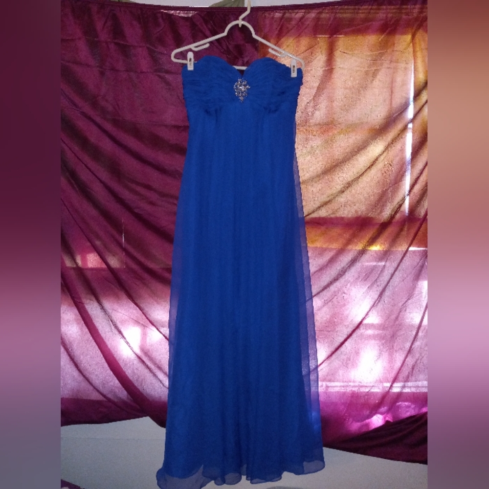 Royal Blue Da Vinci Formal/ Prom Dress Size 10 - Picture 6 of 6